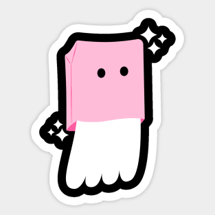 Paper Bag Ghost Sticker